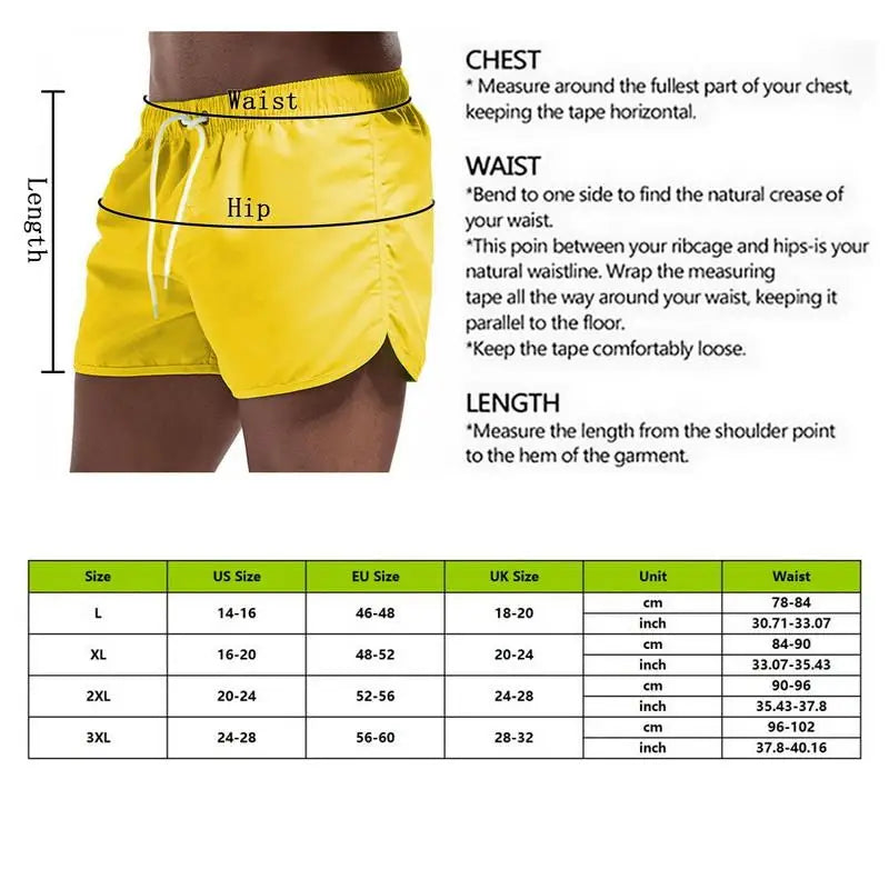 Drawstring Beach Swimming Shorts